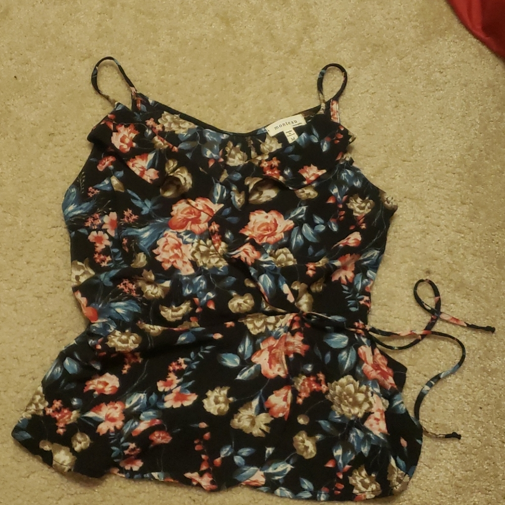 Floral Shirt with Frills.